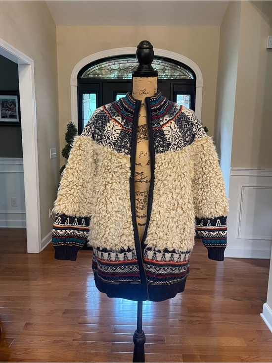 Anthropologie Jackets & Blazers - ANTHROPOLOGIE Pilcro Longline Sherpa Aztec Bomber Jacket Medium NEW NWT